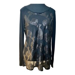 Ariat Women's Long Sleeve Black Sabbath Blouse Shirt, Size Medium